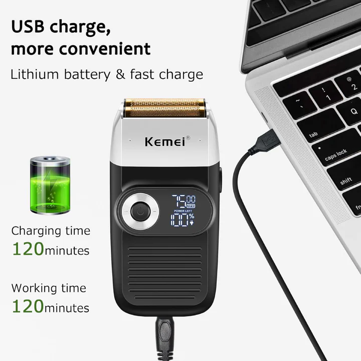 Kemei KM-2026 en gros professionnel rechargeable tondeuse électrique tondeuse barbe rasoir