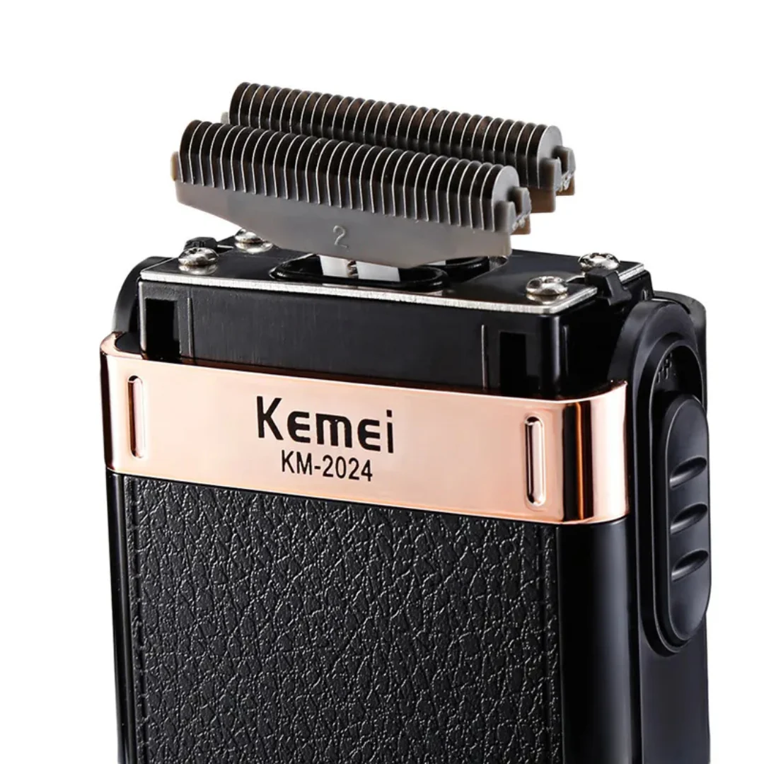 Kemei KM-2024 rasoir électrique pour hommes double lame alternative sans fil rasoir USB Rechargeable Machine à raser barbier tondeuse