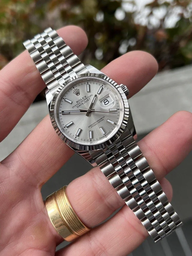 Rolex Datejust Silver Index Jubilee